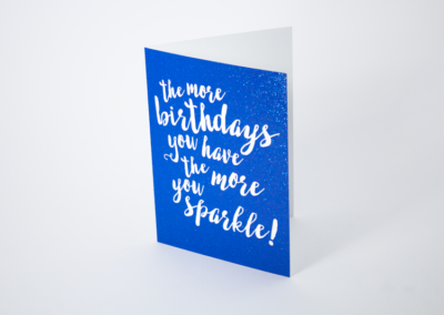 Greeting Card Printing Glitter Birthday Sparkle