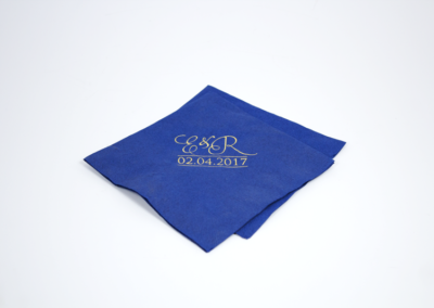 Personalized Wedding Napkins Gold Foil Cocktail